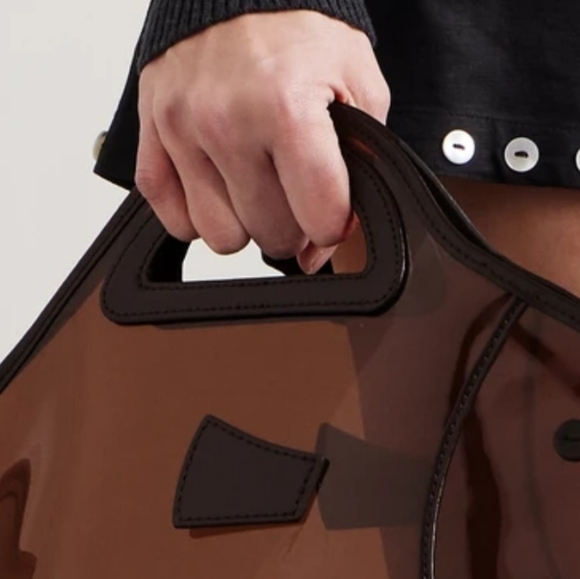 STAUD Brown Unique Purse Fish Shaped Summer Bag - Picture 8 of 13